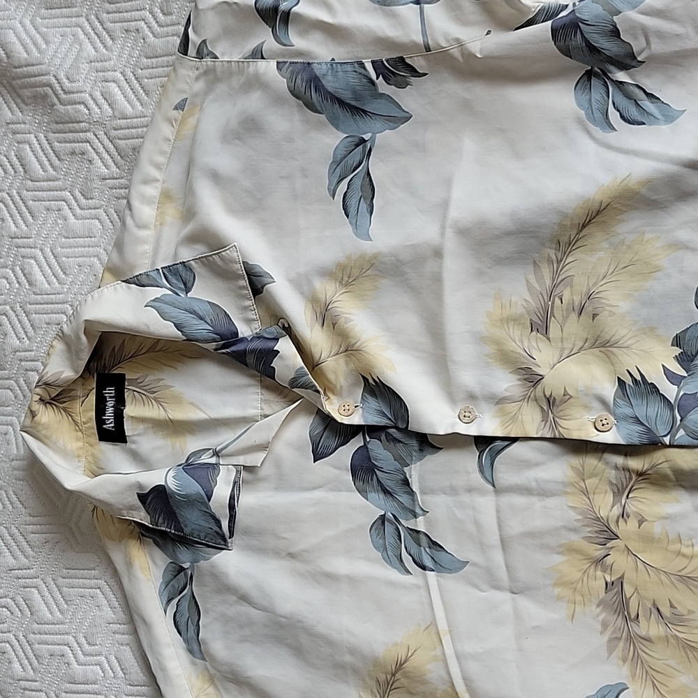 Vintage 90s Ashworth Tropical Hawaiian Short Sleeve Shirt - Picture 4 of 7